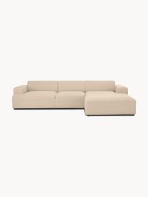 Ecksofa Melva (4-Sitzer), Bezug: 100% Polyester Der hochwe, Gestell: Massives Kiefernholz, Spa, Füße: Kunststoff Dieses Produkt, Webstoff Beige, B 319 x T 196 cm, Eckteil links