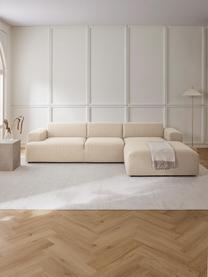 Ecksofa Melva (4-Sitzer), Bezug: 100% Polyester Der hochwe, Gestell: Massives Kiefernholz, Spa, Füße: Kunststoff Dieses Produkt, Webstoff Beige, B 319 x T 196 cm, Eckteil links