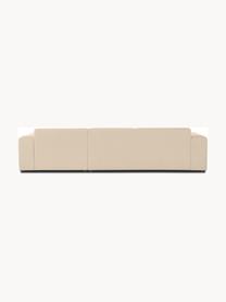 Hoekbank Melva (4-zits), Bekleding: 100% polyester Met 35.000, Frame: massief grenenhout, FSC-g, Poten: kunststof, Geweven stof beige, B 319 x D 196 cm, hoekdeel links