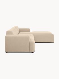 Ecksofa Melva (4-Sitzer), Bezug: 100% Polyester Der hochwe, Gestell: Massives Kiefernholz, Spa, Füße: Kunststoff Dieses Produkt, Webstoff Beige, B 319 x T 196 cm, Eckteil links