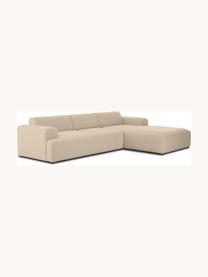 Ecksofa Melva (4-Sitzer), Bezug: 100% Polyester Der hochwe, Gestell: Massives Kiefernholz, Spa, Füße: Kunststoff Dieses Produkt, Webstoff Beige, B 319 x T 196 cm, Eckteil links