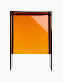 Dizajnový pomocný stolík Max-Beam, Farebný, transparentný polypropylén, s certifikátom Greenguard, Odtiene jantárovej, Š 33 x V 47 cm