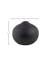 XS-vaas Perla van keramiek in zwart, Keramiek met parelmoerglazuur, Zwart, Ø 6 x H 5 cm