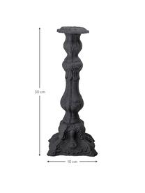 Candelabro Renado, Aluminio recubierto, Negro, Ø 10 x Al 30 cm