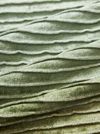 Kissenhülle Hattie mit besticktem Muster, Vorderseite: 60 % Viskose, 40 % Baumwo, Rückseite: 100 % Baumwolle, Grün, B 45 x L 45 cm
