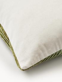 Housse de coussin 45x45 plissée Hattie, Vert, larg. 45 x long. 45 cm