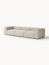 Modulares Sofa Lennon (4-Sitzer) aus Leinen-Mix, Bezug: 50 % Viskose, 25 % Leinen, Gestell: Fichtenholz, Sperrholz, m, Leinen-Mix Grau, B 327 x T 119 cm