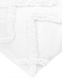 Baumwollperkal Bettdeckenbezug Faith mit getufteter Verzierung, Webart: Perkal Fadendichte 180TC,, Weiss, B 160 x L 210 cm
