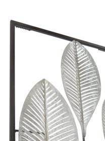 Decoración de pared Fronds, Metal recubierto, Negro, plateado, An 29 x Al 75 cm