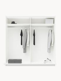 Modularer Schwebetürenschrank Charlotte, 200 cm Breite, mehrere Varianten, Korpus: Spanplatte, melaminbeschi, Weiss, Basic Interior, B 200 x H 200 cm