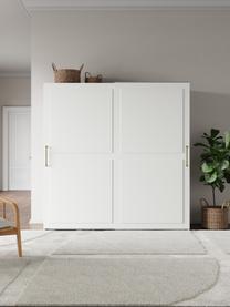 Modularer Schwebetürenschrank Charlotte, 200 cm Breite, mehrere Varianten, Korpus: Spanplatte, melaminbeschi, Weiss, Basic Interior, B 200 x H 200 cm