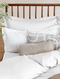 Housse de couette en satin de coton Premium, Blanc, larg. 200 x long. 200 cm