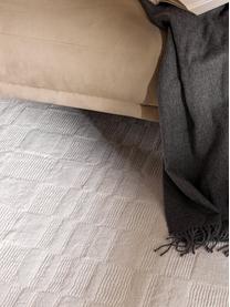 Vloerkleed Kelsie met geruit design, 100% polyester, GRS-gecertificeerd, Wit, B 80 x L 150 cm (maat XS)