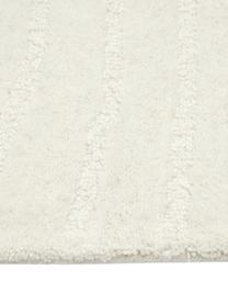 Tappeto in lana color bianco crema taftato a mano Aaron, Retro: 100% cotone Nel caso dei , Beige, Larg. 300 x Lung. 400 cm (taglia XL)