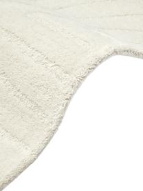 Tapis laine blanc crème tufté main Aaron, Blanc crème, larg. 300 x long. 400 cm (taille XL)