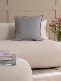 Housse de coussin en coton gris clair Mads, 100 % coton, Gris clair, larg. 40 x long. 40 cm