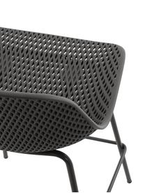 Kovová barová židle Quinby, Tmavě šedá, Š 48 cm, V 107 cm