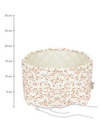 Corbeille de rangement en coton bio Leaves, 2 élém., Couleur crème, orange, Lot de différentes tailles