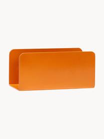 Nástěnný kovový držák na časopisy Clutch, Potažený kov, Oranžová, Š 15 cm, H 7 cm