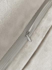 Měkký povlak na polštář z umělé kožešiny Mathilde, hladký, Světle šedá, Š 40 cm, D 40 cm