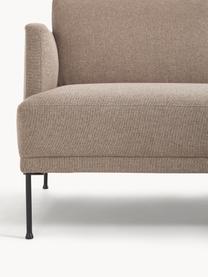 Ecksofa Fluente, Bezug: 100 % Polyester Der strap, Gestell: Massives Kiefernholz, Webstoff Taupe, B 221 x T 200 cm, Eckteil links