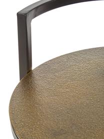 Runder Beistelltisch Circle aus Metall, Tischplatte: Metall, beschichtet, Gestell: Metall, pulverbeschichtet, Goldfarben, Ø 36 x H 66 cm