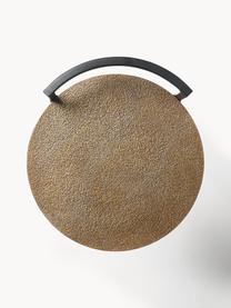 Ronde bijzettafel Circle van metaal, Tafelblad: gecoat metaal, Frame: gepoedercoat metaal, Goudkleurig, Ø 36 x H 66 cm