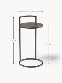 Okrúhly pomocný stolík z kovu Circle, Odtiene zlatej, Ø 35 x V 66 cm