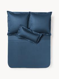 Katoensatijnen laken Premium, Weeftechniek: satijn Draaddichtheid 400, Donkerblauw, B 240 x L 280 cm