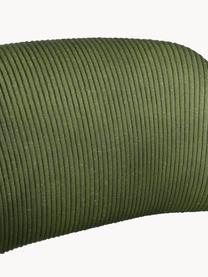 Cord-Armlehnstuhl Zoe, Bezug: Cord (88 % Polyester, 12 , Gestell: Metall, beschichtet, Cord Dunkelgrün, Dunkelgrün, B 56 x T 62 cm