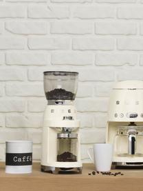 Elektrische Kaffeemühle 50's Style, Gehäuse: Metall, lackiert, Deckel: Tritan™, BPA-frei, Cremeweiß, glänzend, B 17 x H 46 cm