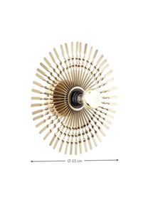 Design wandlamp Mendoza, Lampenkap: gecoat metaal, Messingkleurig, Ø 33 cm