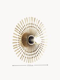 Design Wandleuchte Mendoza, Lampenschirm: Metall, beschichtet, Goldfarben, Ø 33 cm