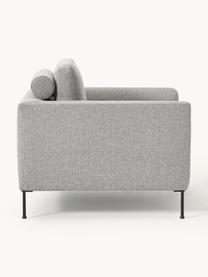 Sofa-Sessel Cucita, Bezug: Webstoff (100% Polyester), Gestell: Massives Kiefernholz, Bir, Beine: Metall, lackiert Dieses P, Webstoff Grau, B 98 x T 94 cm