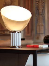 Lampe à poser LED soufflée bouche à intensité variable Taccia Small, Argenté, Ø 37 x haut. 49 cm