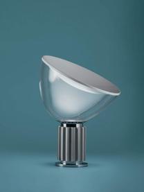 Lámpara de mesa LED artesanal regulable Taccia Small, Pantalla: vidrio, Estructura: plástico, metal recubiert, Plateado, Ø 37 x Al 49 cm