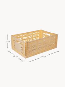 Klappbare Aufbewahrungsbox Maxi, B 60 cm, Kunststoff, Hellgelb, B 60 x T 40 cm