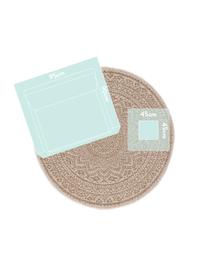 Tapis rond d'extérieur beige Cleo, Beige, crème