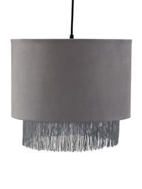 Suspension abat-jour en velours Noble Reverie, Gris