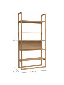 Regal NewEst aus Eichenholz, Korpus: Eichenholz, klar lackiert, Eichenholz, B 90 x H 185 cm