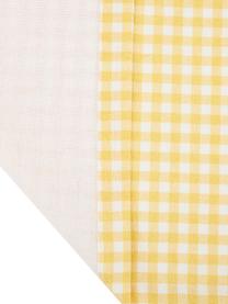 Bavlnený stolový behúň s kockovým vzorom Vicky, 100 %  bavlna, Žltá, biela, Š 40 x D 145 cm