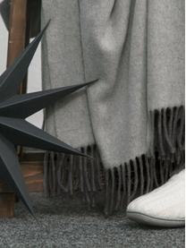 Plaid in cashmere grigio/grigio chiaro Liliana, 80% lana, 20% cashmere, Grigio, Larg. 130 x Lung. 170 cm