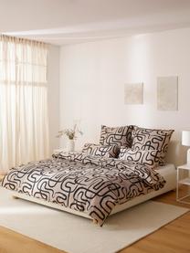 Baumwoll-Bettdeckenbezug Malu, Webart: Renforcé Fadendichte 144 , Nougat, Schwarz, B 135 x L 200 cm