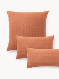 Federa reversibile in flanella a pois Betty, Terracotta, bianco, Larg. 50 x Lung. 80 cm