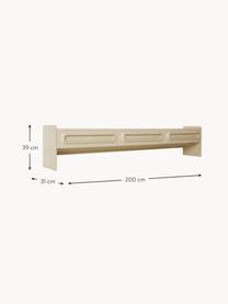 Mueble TV Space, Tablero de fibras de densidad media (MDF), Beige claro, An 200 x Al 39 cm