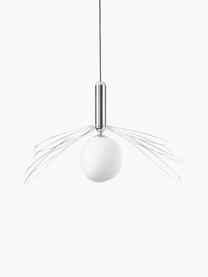 Grande suspension Dela, Blanc, argenté, Ø 21 x haut. 26 cm