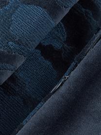 Housse de coussin 45x45 en velours Phoenix, 100 % coton, velours, Bleu foncé, larg. 45 x long. 45 cm