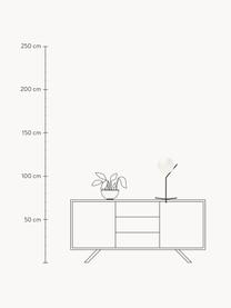 Lampa stołowa ze szkła dmuchanego z funkcją przyciemniania IC Lights, Stelaż: stal powlekana, Czarny, biały, S 32 x W 53 cm