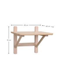 Mesita de noche de pared en roble Camrose, Estante: tablero de fibras de dens, Estructura: madera de roble maciza, Madera, An 40 x Al 35 cm