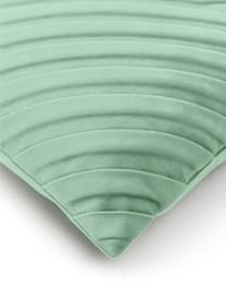 Poszewka na poduszkę z aksamitu Lucie, 100% aksamit (poliester)
Należy pamiętać, że aksamit może wydawać się jaśniejszy lub ciemniejszy w zależności od kąta padania światła, Szałwiowy zielony, S 45 x D 45 cm